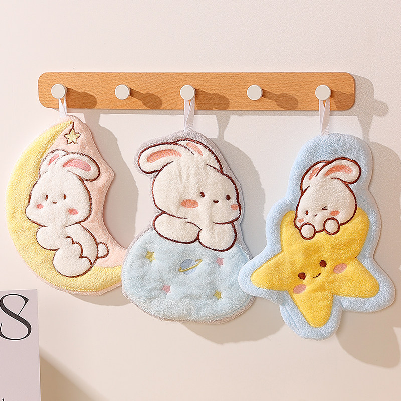 擦手毛巾挂式可爱儿童洗手巾卫生间擦手布吸水速干厨房抹手布手帕,家庭/个人清洁工具,厨房擦手巾,淘宝优惠券,粉丝福利购,淘宝优惠卷