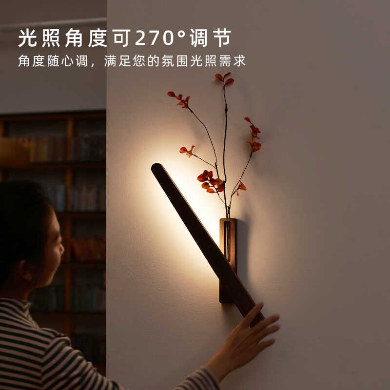 接电款原木d墙面装饰花器壁灯卧室走廊入户灯氛围灯花艺插花小夜
