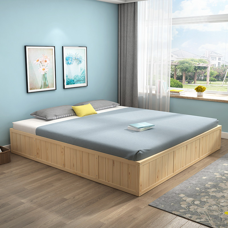 实木高箱床e收纳储物床松木单人床双人床1.8米榻榻米地台飘窗定制,住宅家具,实木床,淘宝优惠券,粉丝福利购,淘宝优惠卷