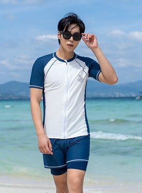 泳衣男款防尴尬大码200s斤宽松双层游泳裤泡温泉男士套装250斤