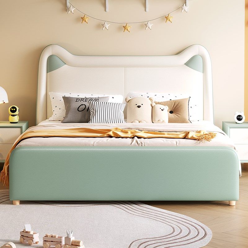 【国补】2025皮床新款儿童床女孩公G主床男孩储物床现代简约猫咪,住宅家具,儿童床/儿童抽拉床,淘宝优惠券,粉丝福利购,淘宝优惠卷