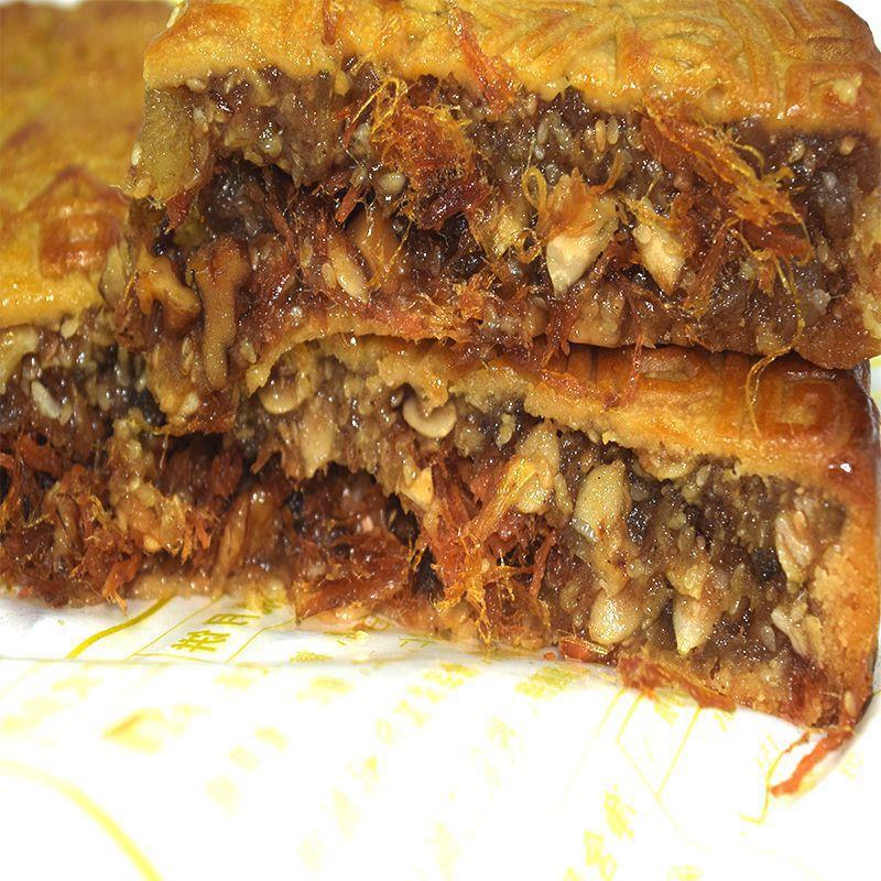 中秋1斤2斤广西合浦五仁叉烧蛋黄莲蓉大月饼老广式传统手工金火腿