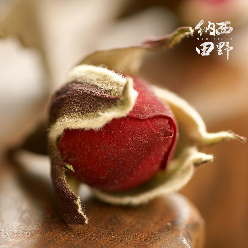 新货纳西田野 丽江高原金边玫瑰花茶 天干红玫瑰仿野生罐装然非散