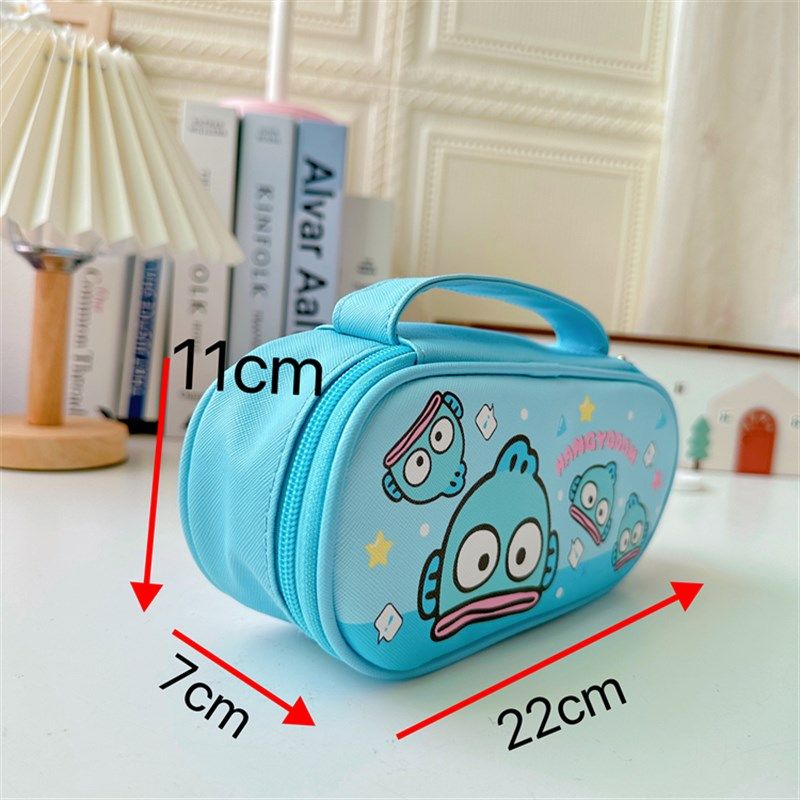 可爱丑鱼文具盒铅笔盒文具袋卡通丑萌多功能大容量学习笔袋文具盒