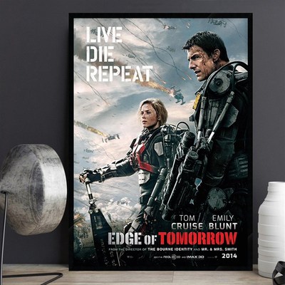 汤姆克鲁斯 明日边缘 经典科幻电影海报装饰画床头壁画酒吧挂画