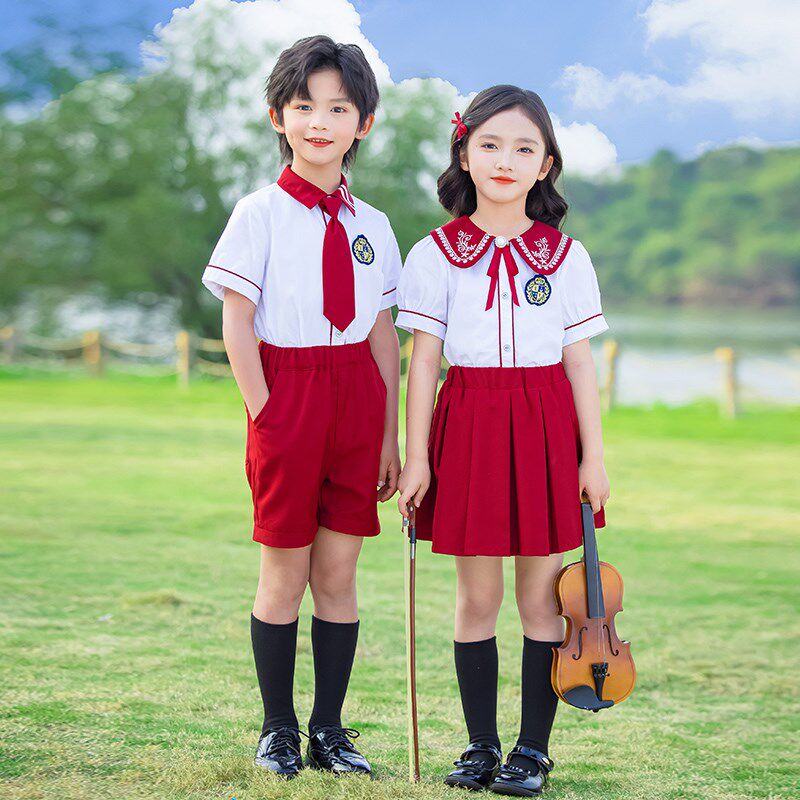 幼儿园毕业照服装大班园服英伦学院风夏天衣服小学生校服夏季班服