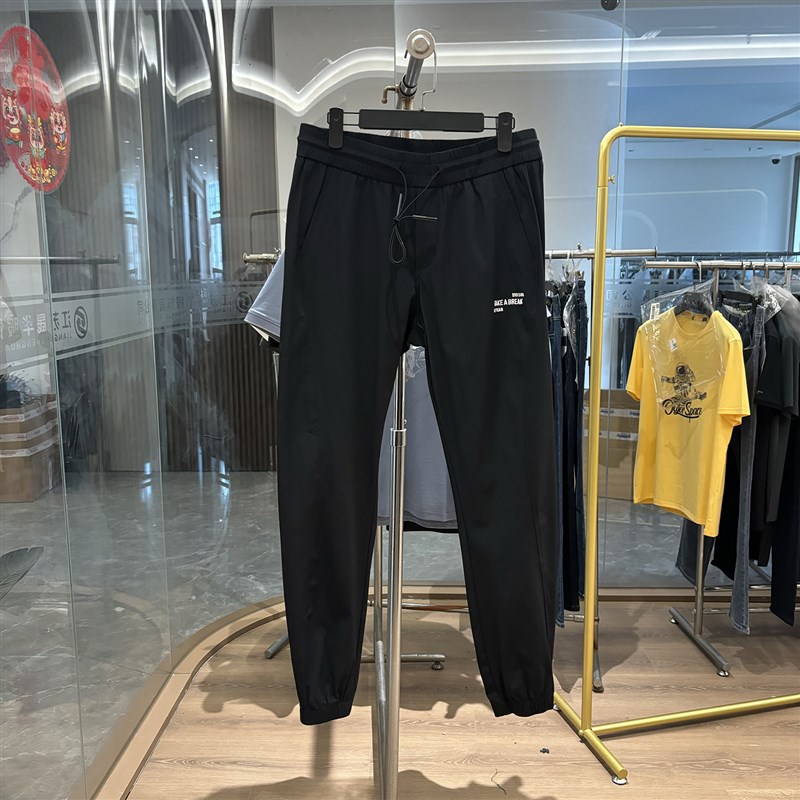 【雅家】86锦纶!冰丝速干!夏季薄款透气时尚运动休闲束脚九分裤