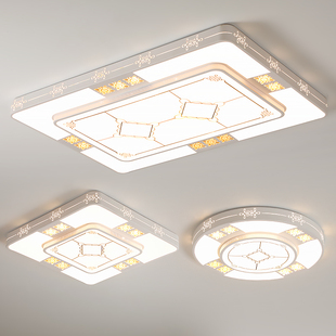 新中式客厅灯吸顶灯led长s方形120超大尺寸圆形80cm大灯中国风灯