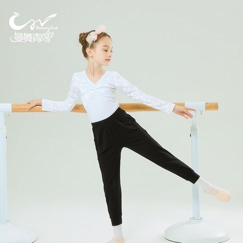 儿童舞蹈练功服女孩分体中国舞形体服女孩M民族舞秋冬长袖芭蕾套