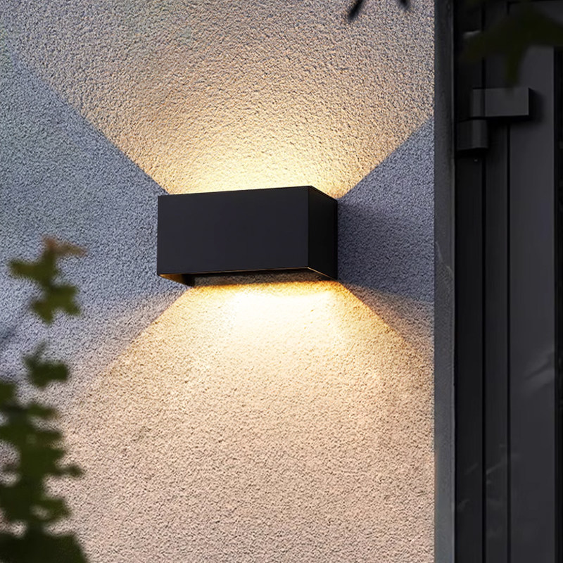 户外双头壁灯防水庭院灯别墅外墙楼梯阳台洗墙灯超亮上下发光壁灯