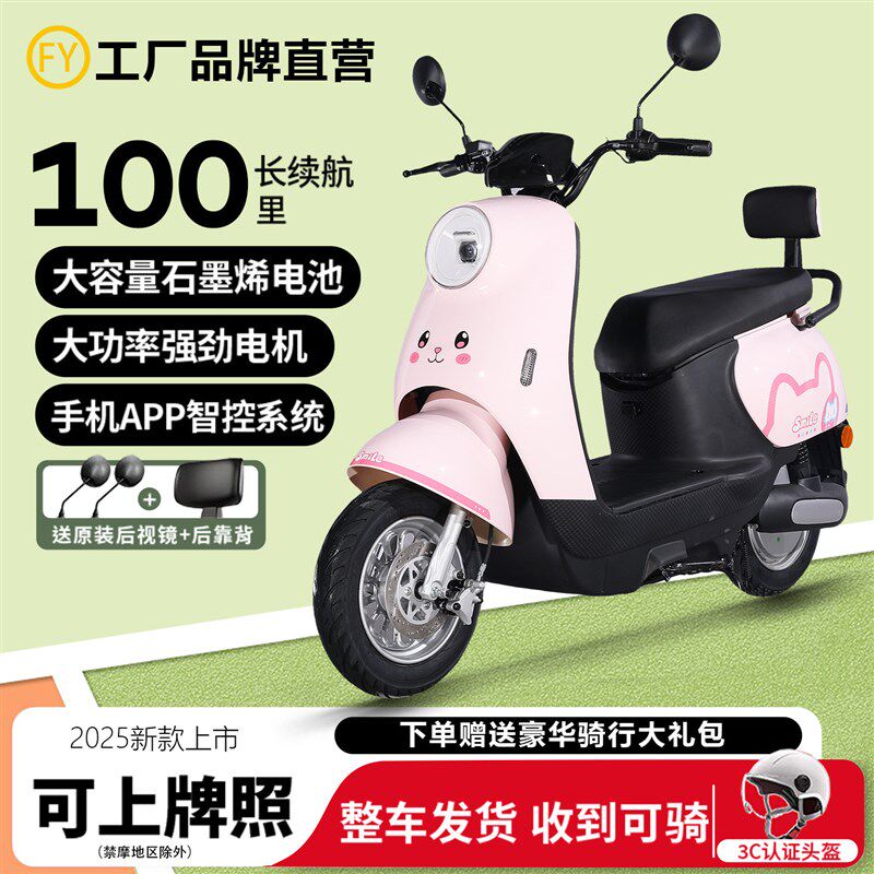 新款电动车48V60V72V成人通勤代步电摩电瓶车龟王女士电动摩托车