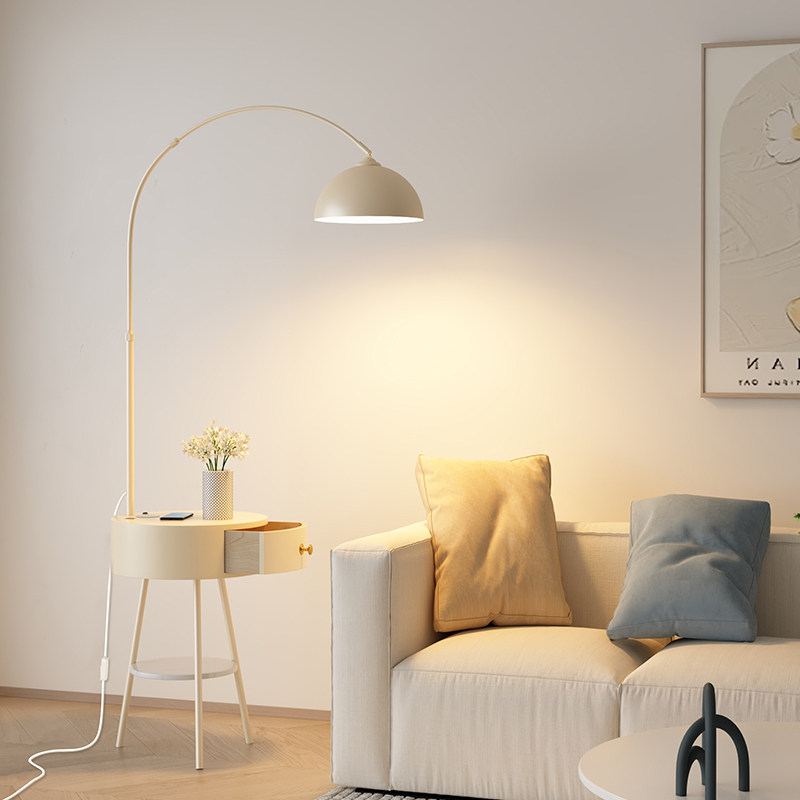 法式奶油风钓鱼灯落地灯客厅卧室沙发旁边几置物架高级感网红台灯