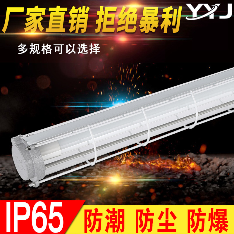 防爆灯led灯仓库厂房车间厨房5隔爆型T8单N管双管荧光灯防爆日光