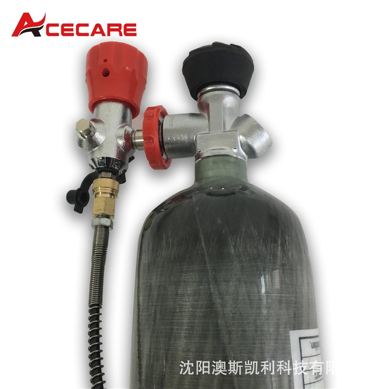 碳纤维气瓶6.8L+各种搭配表阀+大转小充气阀门高压纤维气瓶全套