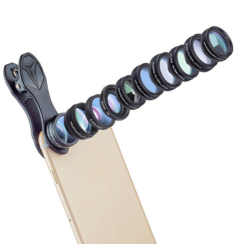 手机广角镜头 CPL星光镜鱼眼微距长焦滤镜六分镜偏振镜十合一套装,3C数码配件,手机镜头,淘宝优惠券,粉丝福利购,淘宝优惠卷