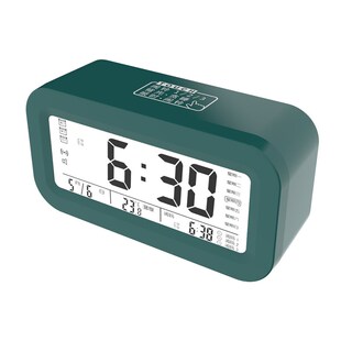 大屏时钟数字智能 学生起床闹铃 夜光静音电子触摸款语音播报时钟