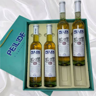 智利进口冰白葡萄酒微醺冰谷冰白葡萄酒冰酒晚收甜白礼品盒