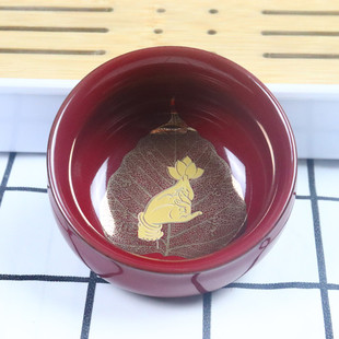 品茗杯陶瓷个人功夫茶具主人杯天目纯手工家用茶碗加厚罗汉杯