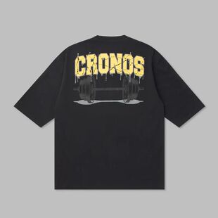 CRONOS日系风健身短袖男士训练衣服百搭宽松运动休闲落肩半袖t恤