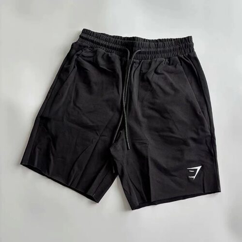 GYMSHARK CRITICAL毛边短裤男美式跑步运动棉质透气刺绣标四分裤