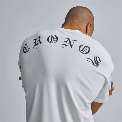 CRONOS日系简约风健身短袖男士训练百搭宽松运动休闲落肩半袖t恤