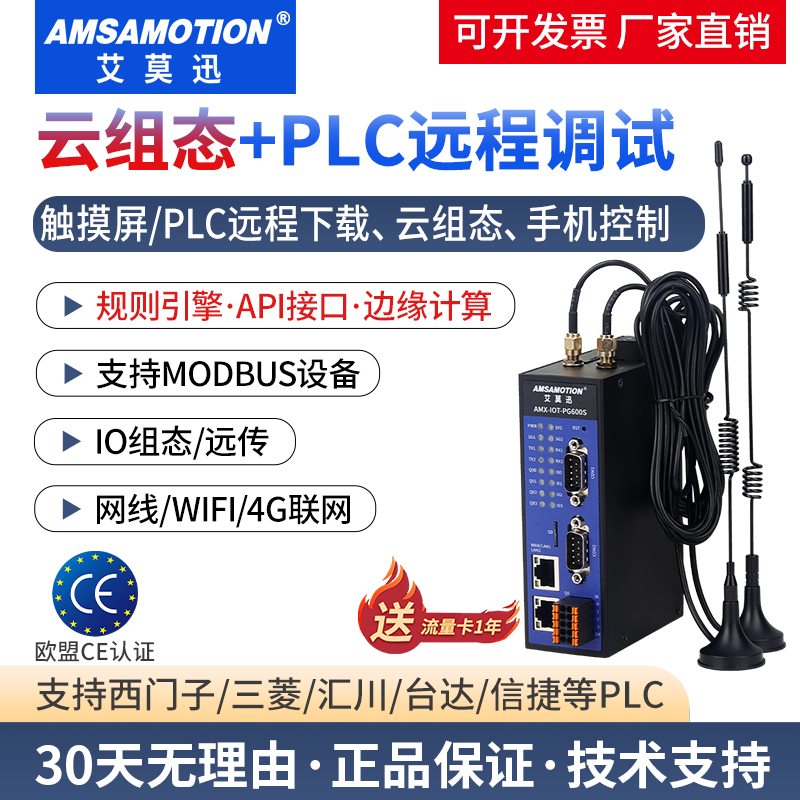 plc远程调试控制模块4g网关无线