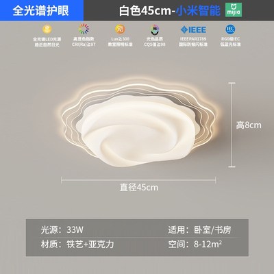 2025新款创意花朵灯卧室灯现代简约奶油风儿童房主卧室书房吸顶灯
