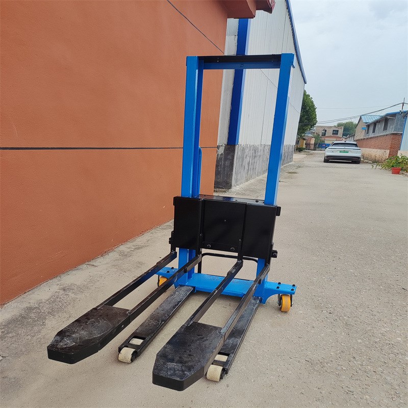 电动叉车 小型0.5吨站立式简易三轮液压堆高车 半自动搬运车