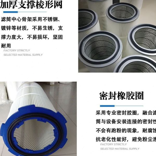 工业六耳快拆式过滤器空气粉尘净化过滤聚酯复合滤芯效除尘滤筒