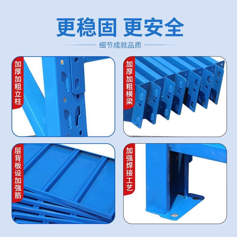 货架仓储仓库多层置物架四层储物展示架轻型中型货架超市定 制
