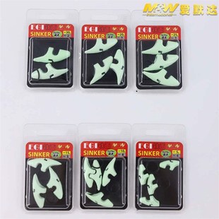 M&W海钓木虾铅头配重 急流深场专用铅坠木虾铁面罩头假饵套装