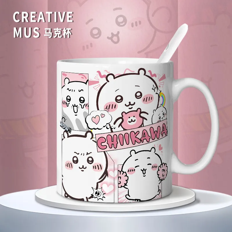乌萨奇吉伊小八可爱卡通陶瓷马克杯情侣咖啡水杯精致礼物家居好物