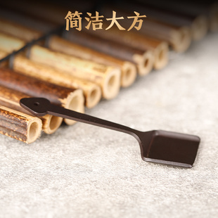 香铲香勺I做旧款 苏工黄铜三件套正方形灰压短款 香道用品工具香薰