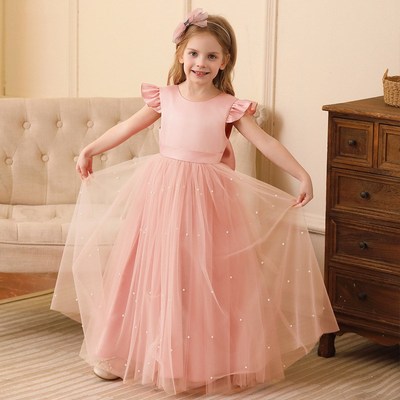 Girlsb Christmas Star Sequin Birthday Princess Dress洋气礼服