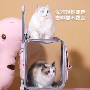 宠觅宠物外出拉杆箱猫咪旅行箱便携猫包狗狗行李箱W大容量双肩背