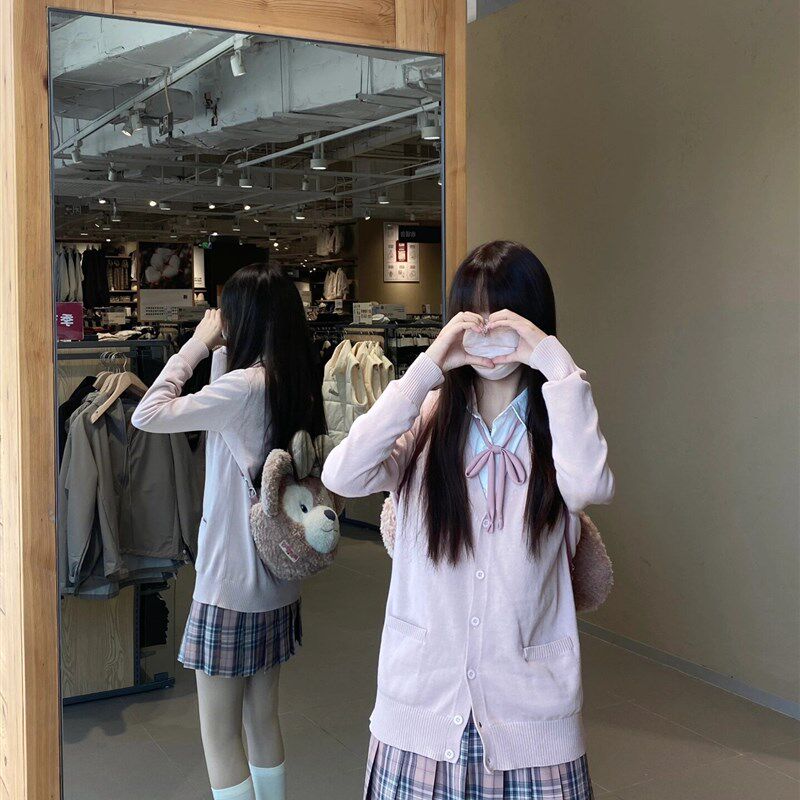 日系水手装套e装jk制服格裙学院风日制校供开衫水手服校服套装秋