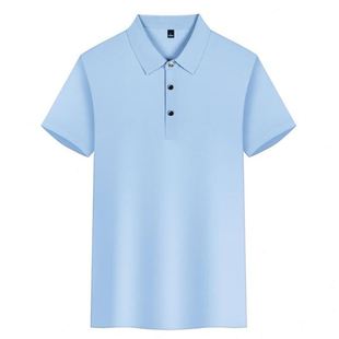 刺绣印字定制logo 冰丝翻领Polo服文化衫