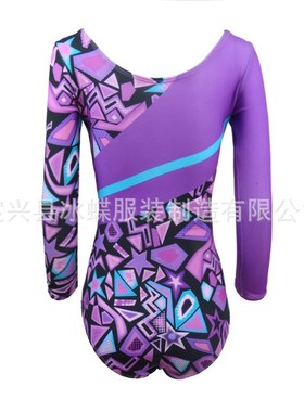 LIUHUO竞技服健美体操艺术大众啦啦操表演比赛技巧服紫色BD979