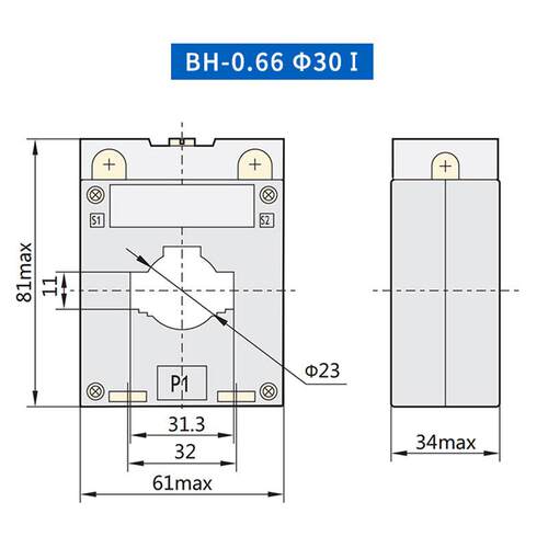 丁本电器 电流互感器BH0.66-30I高精度0.5级100/5A交流电表用380V