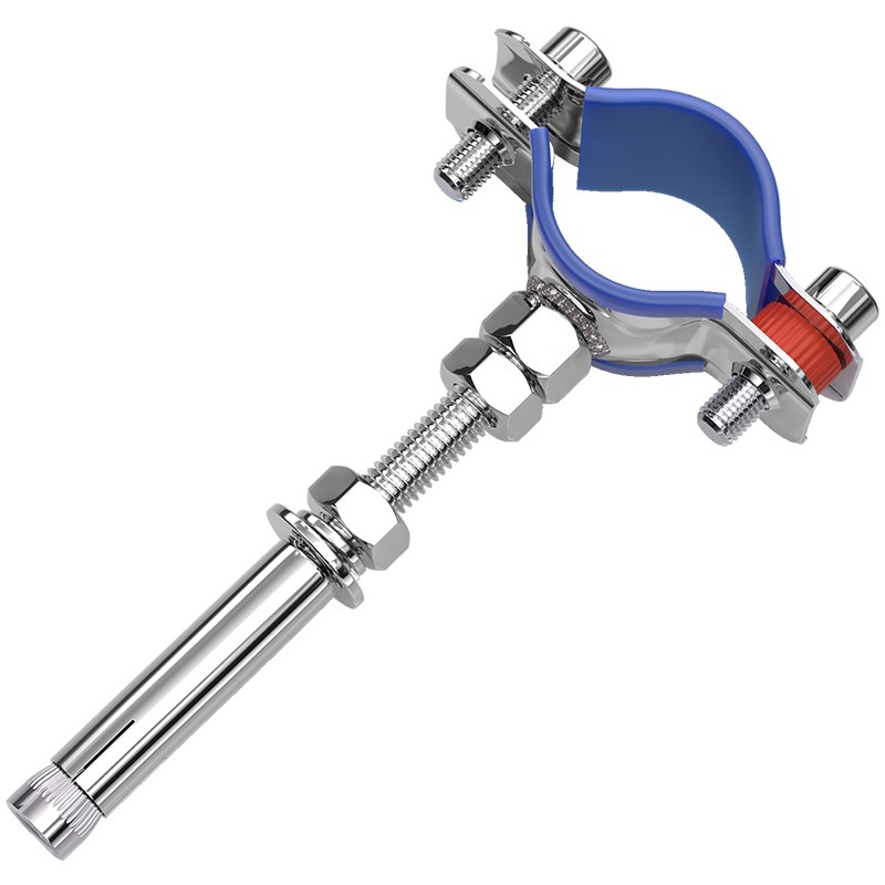 304不锈钢膨胀螺丝水管管夹管卡抱箍水管固定卡扣拉爆管支架螺杆