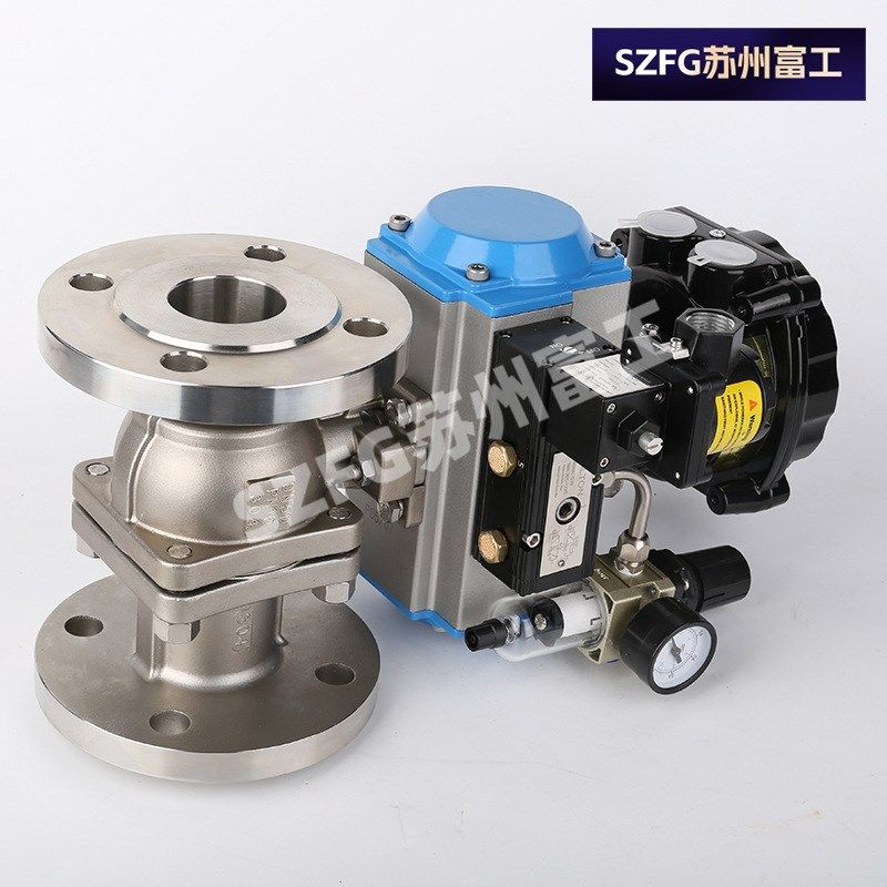 SZFG富工气动不锈钢平台304法兰球阀316国标开关调节  DN15-DN100
