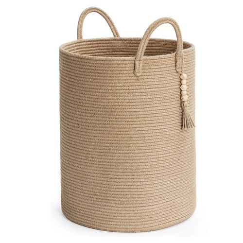 跨境麻绳编织收纳筐麻绳脏衣篮编织收纳篮置物筐收纳筐储物篮家居