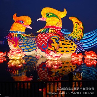 大型节日彩灯厂家制作  春节元宵灯会庙会灯展花灯场设计安装一体