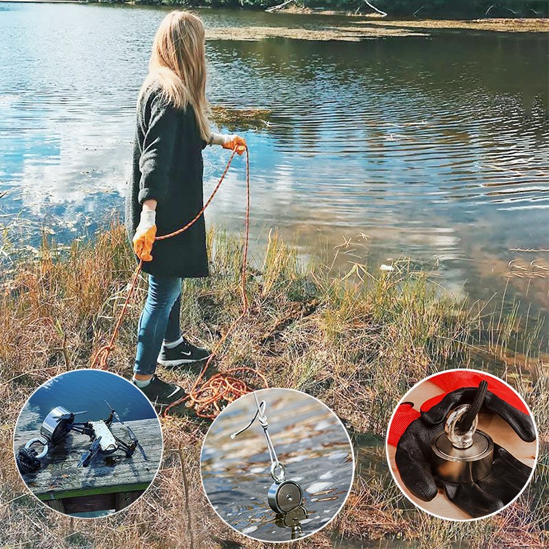 200kg打捞强磁铁钻井队船舶打捞专用超高感应 深水强磁吸铁器防碎