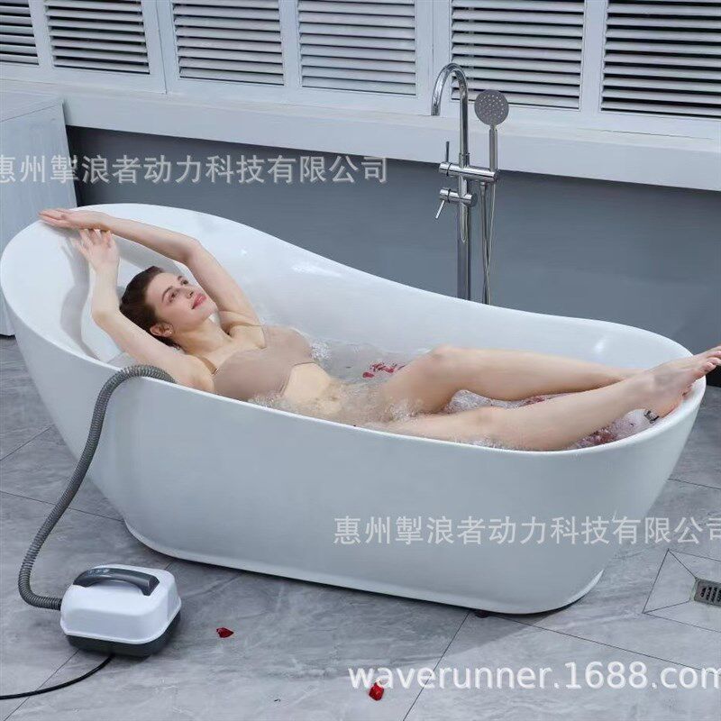 家用电动冲浪泡泡SPA全身气泡按摩水疗机 防滑浴垫无线遥控气泡浴