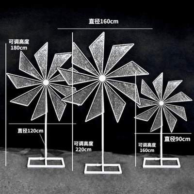 婚庆道具电动旋转烫银纱风车路引婚礼装饰升降摩天轮舞台背景摆件