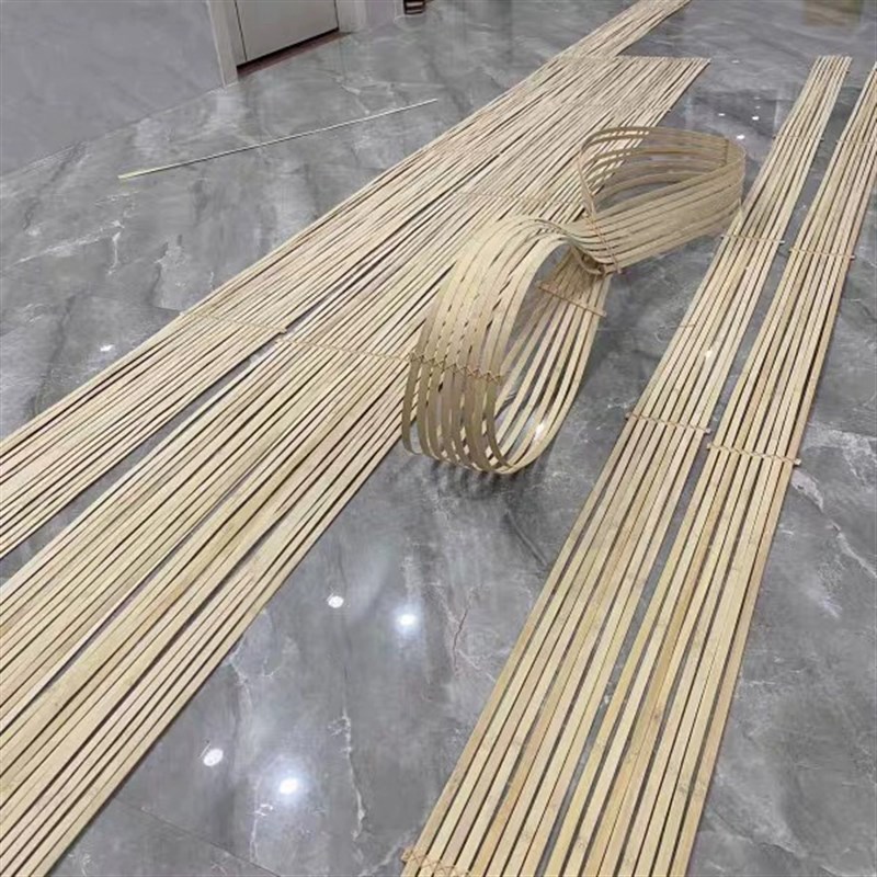 手工竹排竹编竹片篾条造型造景吊顶装置婚庆展厅装饰创意设计