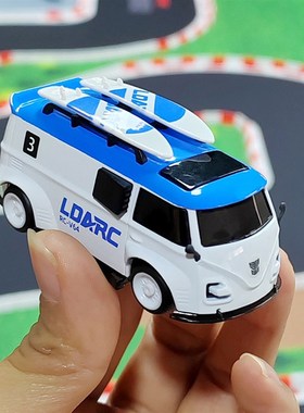 LDARC V64桌面迷你面包车微型遥控车1:64全比例电动小车亲子娱乐