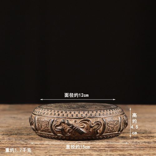 仿古石雕青石民俗怀旧琴棋书画石鼓茶垫中式复古陈设文玩摆件摆饰