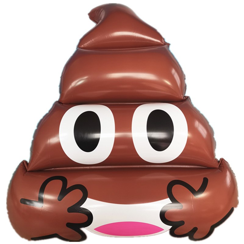 充气浮排 emoji 大便浮排便便水上漂浮浮床成人充气水上床垫